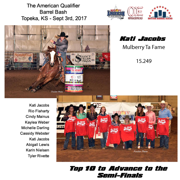 American Qualifier-  at the Topeka Kansas Barrel Bash